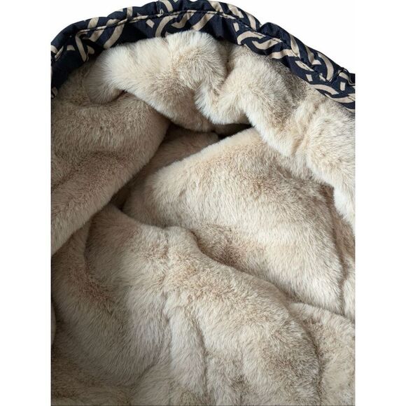 NWOT BODEN Skye Puffer Coat Tan Black Chain Geo size 12 - Picture 11 of 16